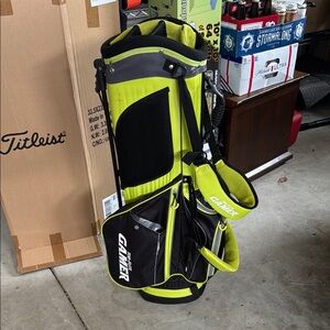 Titleist Black and Green Golf Bag Stand Model
